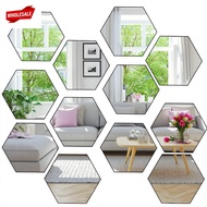 (BC)[Lowest Price] 1Pcs Rantic 3D Mirror Hexagon Acrylic Art Wall Stickers / Removable DIY Wall Art 