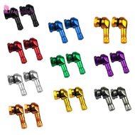 [Menolana] 2Pcs CNC Aluminum Motorcycle Gas Nozzle Degree Angle Valve Adaptor Tyre