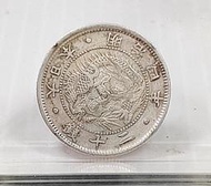 AA038 明治四年 4年 龍20錢 龍二十錢銀幣 直徑約23.333mm 重約5.0g