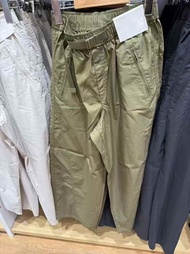 Authentic NEW original UNIQLO Japanese Single Womens Casual Silhouette Trousers/belt Bent Sickle Pan