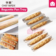 CHEFMADE Perforated Baguette Pan, Non-stick French Bread Pan Baguette Baking Loaf Bakeware (11 Inch / 15 Inch)