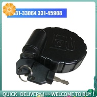 1 Piece 331/45908 331/33064  Cap  Tank Side Lock Cover with 2 Keys ABS for  Excavator 3CX 3CXE 4CX 4