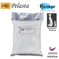 Pelasta POP Plaster of Paris / Gypsum plaster Sculpture Modeling Art Clay - 1 KG / Pack