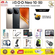 iQOO Neo 10 5G Smartphone | 16GB RAM + 512GB ROM | Original iQOO Malaysia