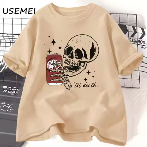 Till Death T-shirt Skeleton Halloween Tshirt Cute Dr Pepper T Shirt Skeleton Drinking Graphic T Shir