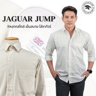 Jaguar Jump เสื้อเชิ้ตแขนยาว ผู้ชาย สีครีม มีกระเป๋า ทรงธรรมดา(Regular) JNJW-3082-0-CR