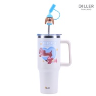 (พร้อมส่งจากไทย) Diller Thermal tumbler - 1200ml - direct drink/straw  แก้วน้ำเก็บอุณหภูมิ แถมฟรี! ห