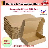 【Packaging Box】【Kotak】 (50pcs)  Gift Box Pizza Box Mail Box Kotak Hantaran Carton Box Parcel Hidden 