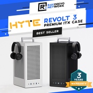 Hyte Revolt 3 Premium ITX Small Form Factor Case [Tool-less Side Panels/Integrated Handle]