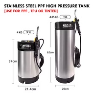 Stainless Steel PPF High Pressure Tank (9L/19L) Portable Pressure Pump Spray Tank [USE FOR PPF , TPU