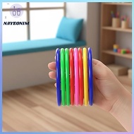 NAY Plastic Toss Ring Game Set Colorful Lattice Jump Rings for Kids Outdoor Sports Playground Party 