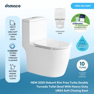 [FREE INSTALL] NEW 2025 Geberit Rim Free Turbo Double Tornado Toilet Bowl With Heavy Duty UREA Soft 