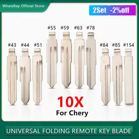 10Pcs Car Flip KD Key Blade For Chery A1 A3 A5 E5 Fulwin2 Elegant Tiggo Cowin QQ3 QQ6 A21 M11 #43 44