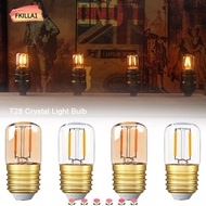 FKILLAONE LED Light Bulb, E26 E27 Incandescent T28 Crystal Light Bulb, Home Chandelier Candle 1W War