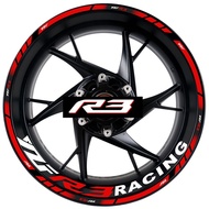 Suitable for Yamaha YZF600 R1 R3 R6 Wheel Modified Wheel Rim Steel Rim Reflective Waterproof Decal
