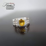 cincin lelaki silver 925 permata kuning, cincin lelaki batu kuning perak925, silver 925 men ring in 