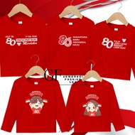 MERAH Independence Day 2025 Merdeka Hutri T-Shirt 17An Women's Gymnastics Red and White Adult T-Shir