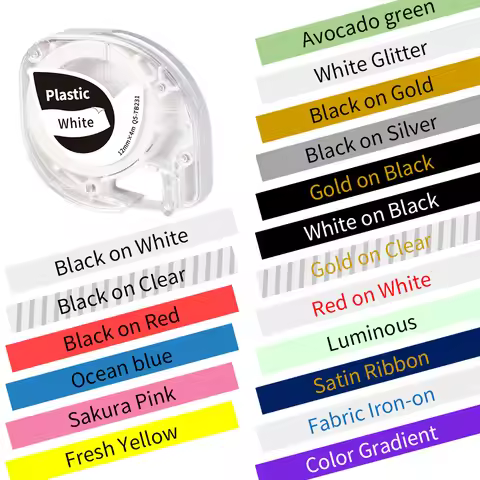 P12 P12pro Label Maker Tape 12mm Label Compatible for DYMO LetraTag LT-100H LT-100T Plus Dymo 200B P