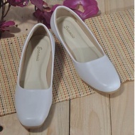 PUTIH Big SIZE SHOES Formal Nurse Women's White Leather Loafers Nurse Nurse SHOES Ori ERMSH
