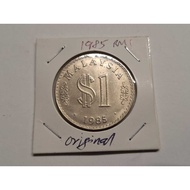 Duit Lama Coin RM1 $1 Year 1985 Satu Ringgit Tahun 1985 - Parlimen  Sekeping / Satu sahaja / One Onl