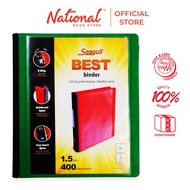 Seagull Ring Binder 3r BCP15 A4 1.5inches Dtype PP Cover With Front Pocket, Green - Files & Folders