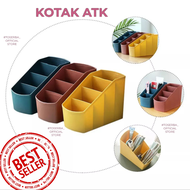 KOTAK TEMPAT PENYIMPANAN ALAT TULIS 4 SEKAT / RAK ATK MEJA / KOTAK PENA PENSIL / ORGANIZER BOX