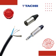 TACHII ema-2c-1 flexible 23awg mic cable 6mm with neutrik stereo plug to neutrik xlr male