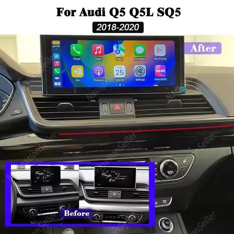 10.25 Inch Android Screen For Audi Q5 SQ5 Q5L 2018 - 2020 Apple Carplay Android Auto Radio Upgrade S