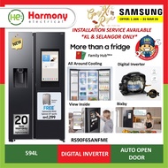 *𝐅𝐑𝐄𝐄 𝐃𝐄𝐋𝐈𝐕𝐄𝐑𝐘* SAMSUNG 594L Side By Side Refrigerator RS90F65ANFME Family Hub Fridge Inverter Peti 
