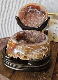 精品全拋聚寶盆 -水晶原礦/紅色聚寶盆/水晶聚寶盆/開運小物