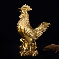 Brass Rooster Doll Chinese Auspicious Feng Shui Rooster Doll Home Decoration Office Shop Desktop Decoration Handmade Crafts