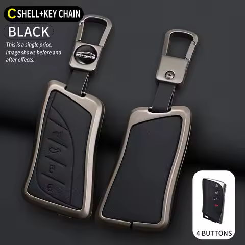 Car Zinc Alloy Leather Key Case Cover Chain For Lexus NX ES UX US RC LX IS 250h RX 350h LS 450h 260h