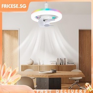 [fricese.sg] Ceiling Fans with Light Bulb Remote RGB Mode Light Socket Fan 3 Color Dimmable