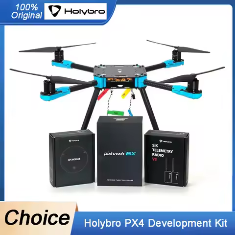 HolyBro PX4 X500 V2 ARF Development Kit - Pixhawk 6C/6X FC, M10 GPS & 433/915MHz Telemetry Radio for