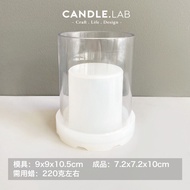 CANDLE.LAB Mâm Candel Bằng Nhựa PC Rỗng Chống Gió Màu Vàng Bạc Đục Lỗ Mâm Candel Trang Trí Nhà Phong
