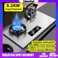 ✨flip gas stove✨EDWARD OPAICN 8.2KW Double Burner Timing Folding Gas Stove Desktop/ Embedded Liquefi