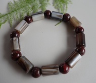 西藏老線珠9子 天珠 管珠 瑪瑙玉髓 藥師珠 手串 手鍊 老天珠