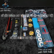 Full set of Fishing accessories - 1m3 rod bag + Full gift of 16 Piece as shown for Fishing tackle 24