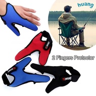 LONNG Fishing Gloves, Spring Summer Anti-Slip 2 Fingers Protector, Mittens Cycling Fishing Accessori