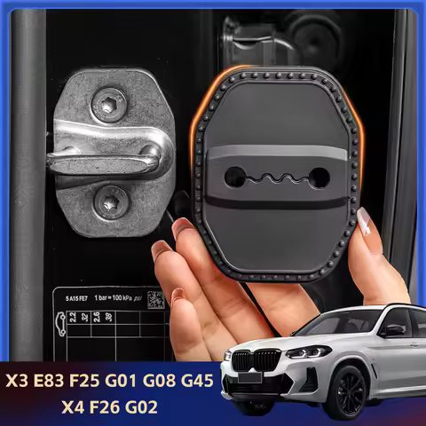 2/4Pcs Silicone Car Door Lock Cover Protective Decoration Case For BMW X3 E83 F25 G01 G08 G45 X4 F26