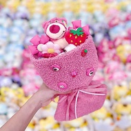 Lotso strawberry bear bouquet stuffed with led lights