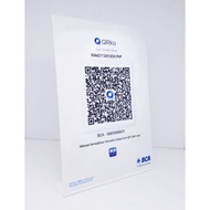 Code QR Stand Acrylic Display A5 UV Print SignBoard