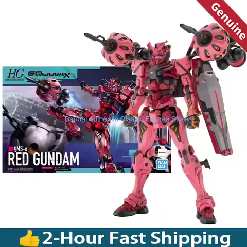 Bandai HG 1/144 GQuuuuuuX Action Figures Red Gundam Mobile Suit Plastic Model Kit Original Box