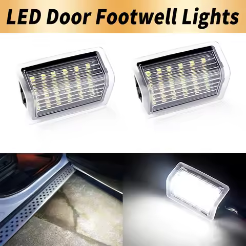 2PCS LED Door Footwell Courtesy Light Canbus For Benz W204 W205 W166 W246 12-18 W212 W213 10-18 X166