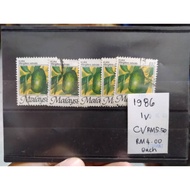 Malaysia1986  -  Kuini $10 used stamp 1V