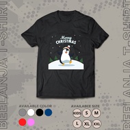 NTL11 Kaos Merry Christmas Natal Penguin Anak &amp; Dewasa