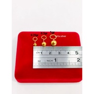 925 SILVER GOLD PLATED TOGE EARRINGS