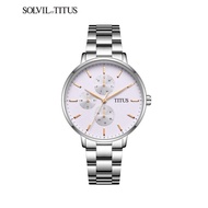 Solvil et Titus Women's Quartz Analogue Stainless Steel Strap Watch - Purple W06-03259-002