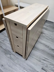 實木摺枱連儲物櫃  Wooden dining table