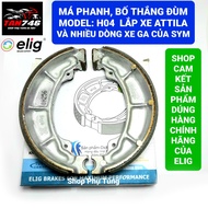 Má phanh cơ. Bố thắng đùm ELIG mã ECM H04 lắp cho Attila và một số dòng xe khác của SYM